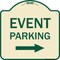 Signmission Event Parking W/ Left Right Arrow Heavy-Gauge Aluminum Architectural Sign, 18" x 18", TG-1818-24062 A-DES-TG-1818-24062 - alternate 1